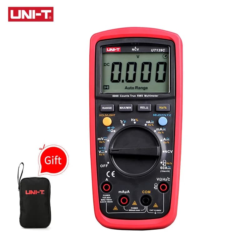 UNI-T UT139C Digital Multimeter | True RMS, 6000 Count | Voltmeter, Temperature - Thumbnail 2