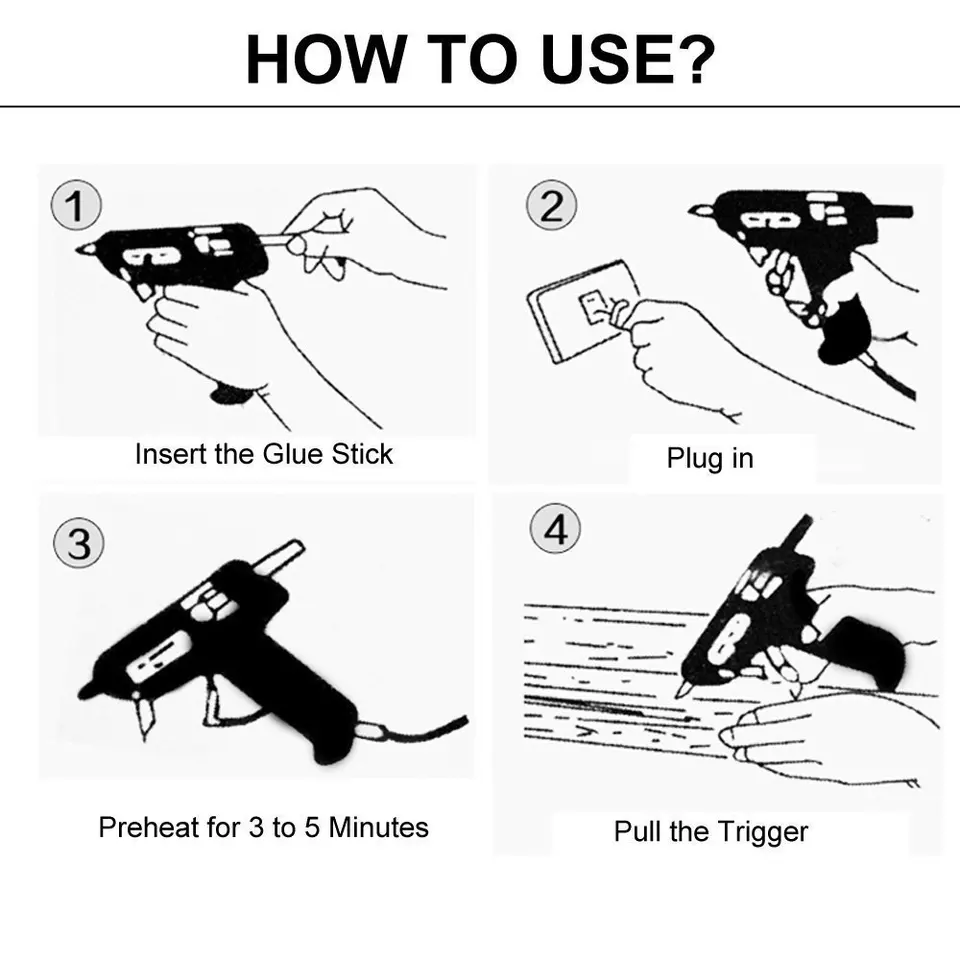30W Mini Glue Gun | High Temp for DIY & Repairs | Includes 3 Glue Sticks - Thumbnail 4