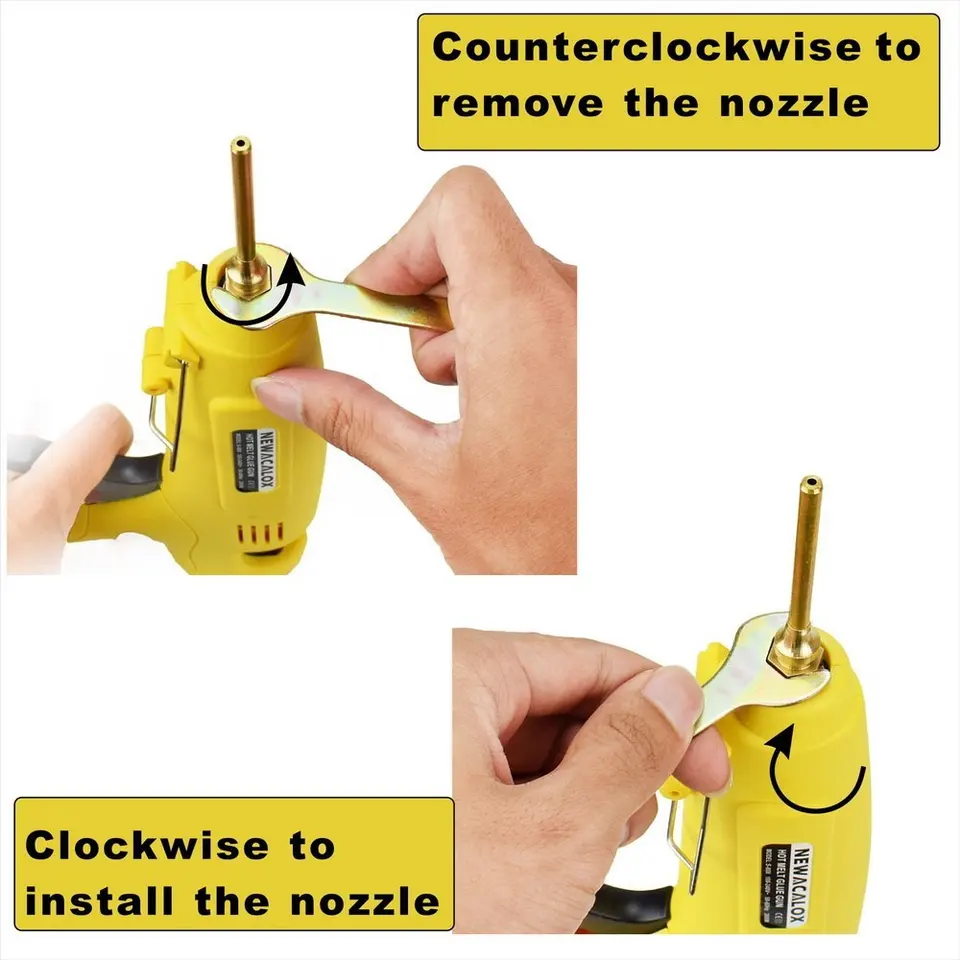 NEWACALOX 300W Glue Gun | Temp Regulating, 11mm Sticks | Industrial/DIY Use - Thumbnail 6