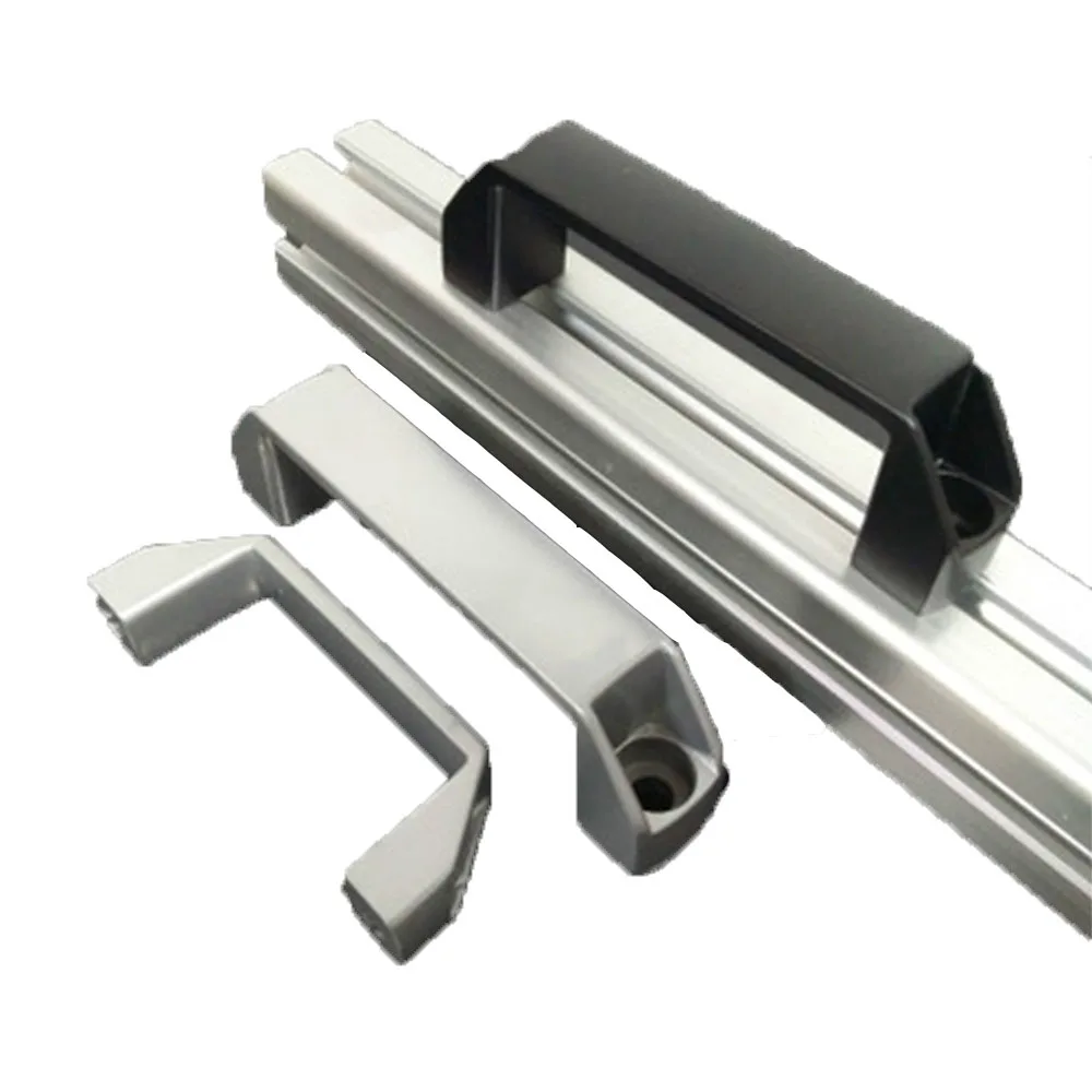 Black and silver aluminum cabinet handles in 90mm, 120mm, and 180mm lengths, suitable for doors, drawers, and DIY 3D printer projects.