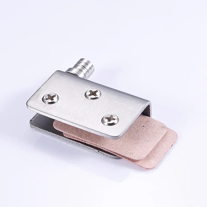 Glass Pivot Gate Hinges | Stainless Steel for 5-8mm Glass | Cabinet Door - Thumbnail 3