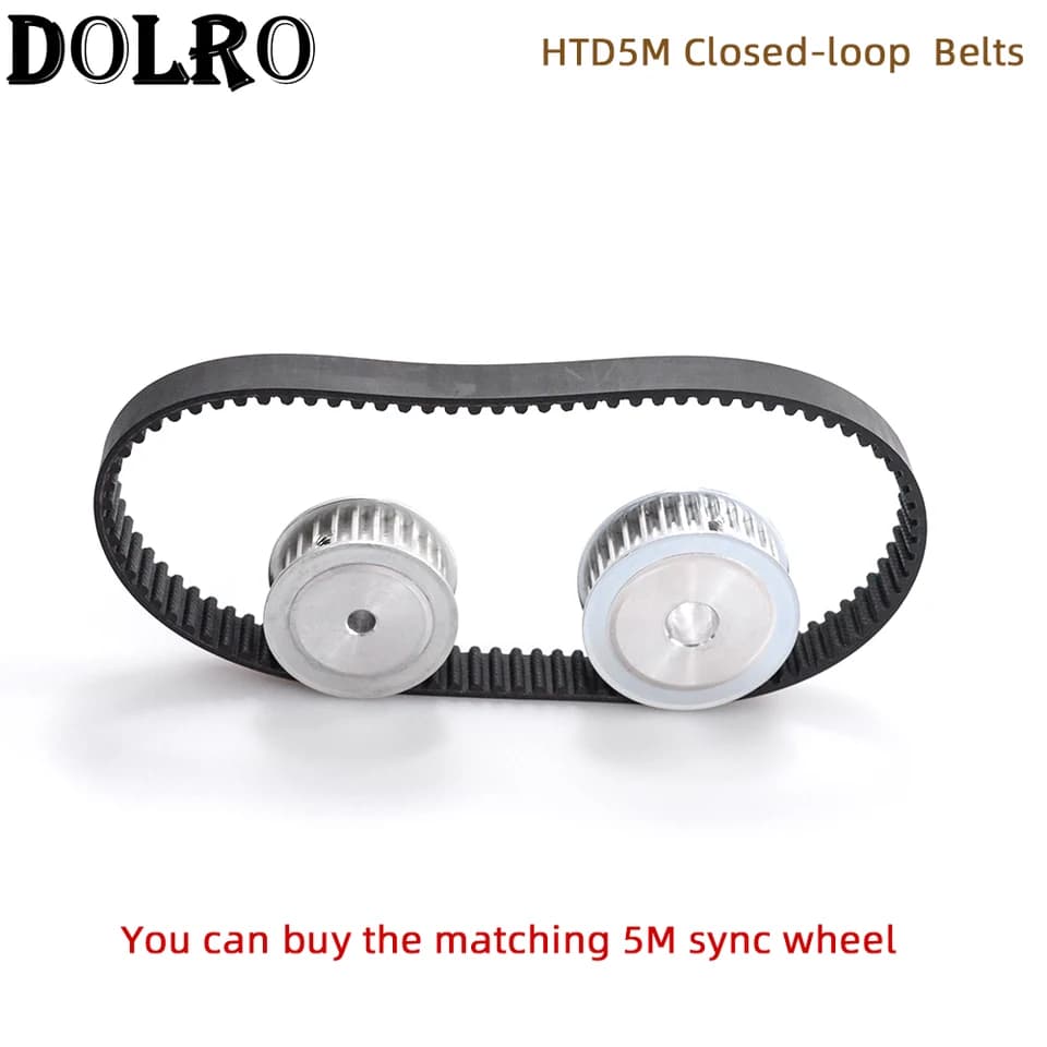 HTD5M Timing Belt | 245-300mm Length, 9-25mm Width | Industrial Rubber Closed-Loop - Thumbnail 7