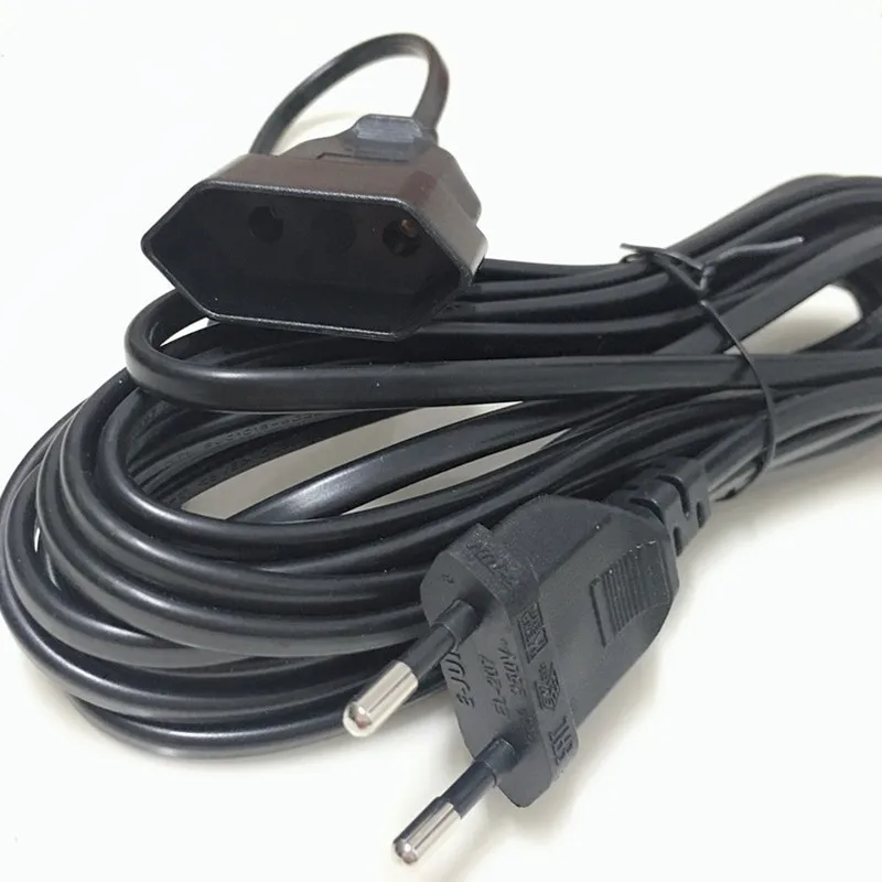 Euro 2-Pin Extension Lead | VDE Certified Copper Cable | 0.5m to 5m Lengths - Thumbnail 3