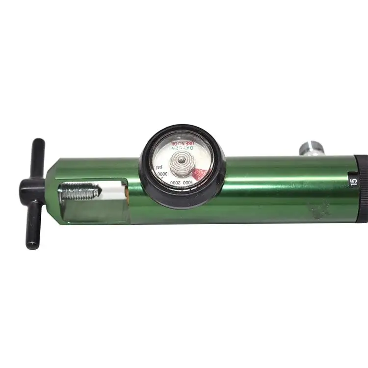 Pressure Reducing Valve for Oil | CGA870 Brass Oxygen Regulator | 0-15L/min - Thumbnail 3