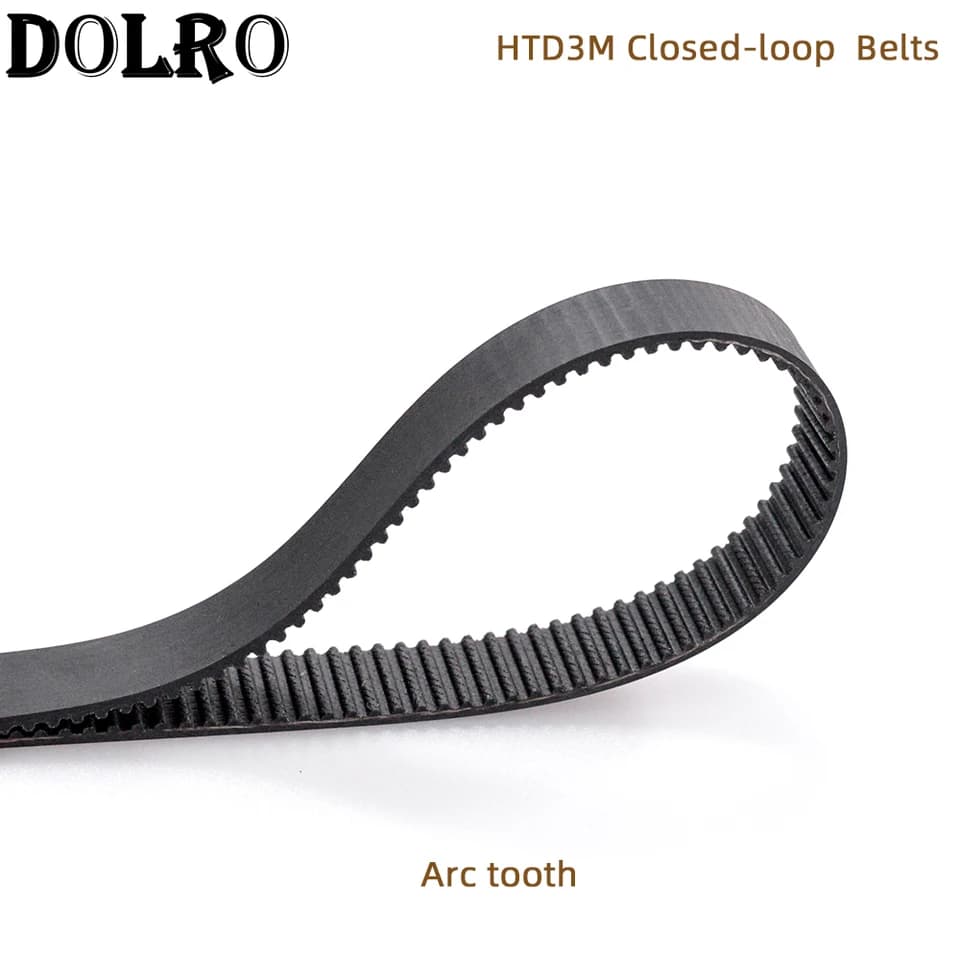 HTD 3M Timing Belt | 216-243mm Length, 6-20mm Width | Rubber Closed Loop - Thumbnail 3