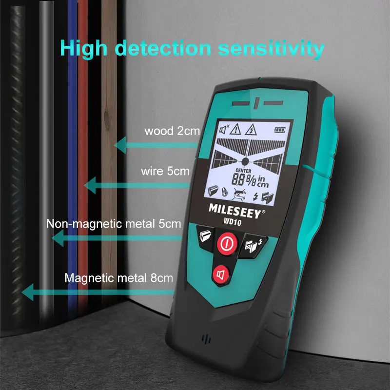 Mileseey Stud Finder | Large Area Sensor | Metal & Wire Detector - Thumbnail 4