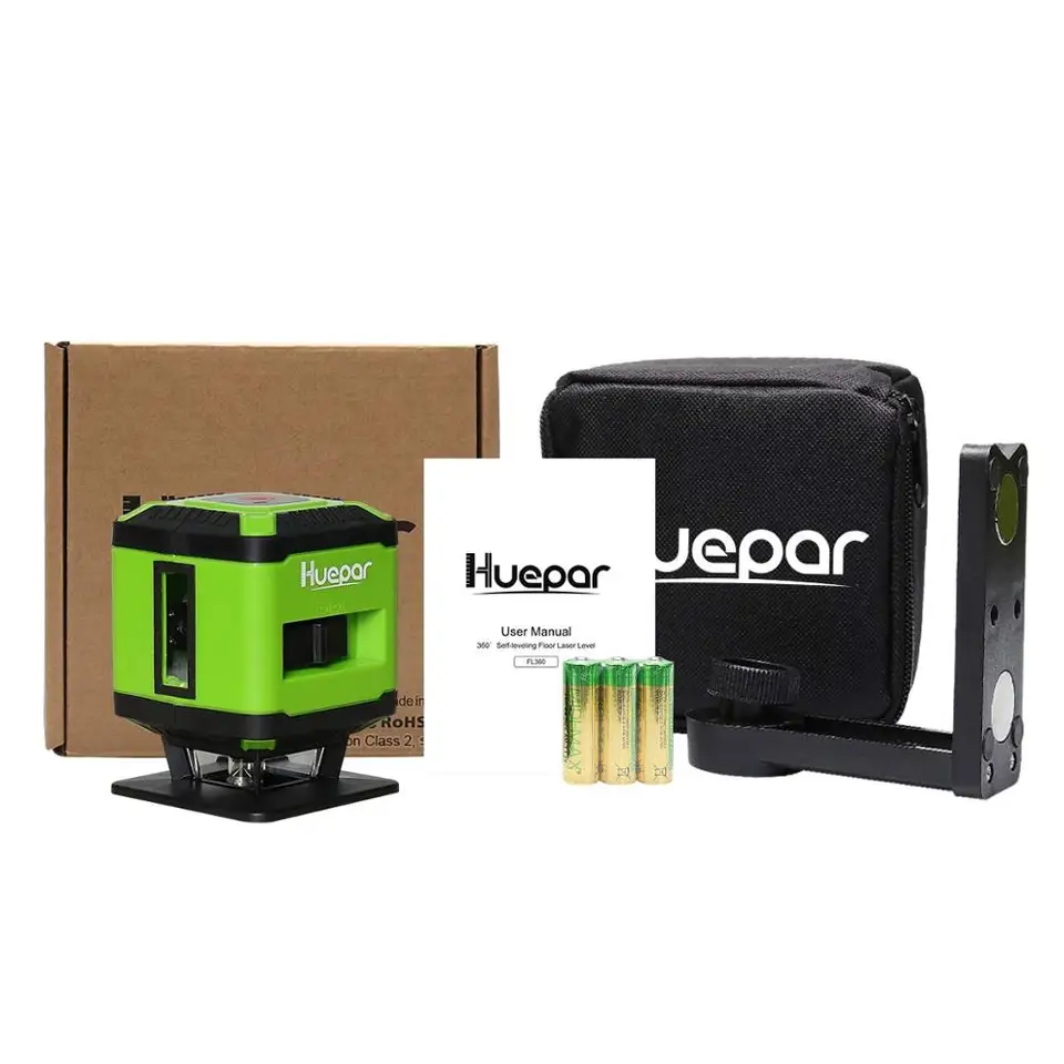 Huepar FL360G Laser Level | 360° Horizontal Line | Tile & Flooring Layout - Thumbnail 4
