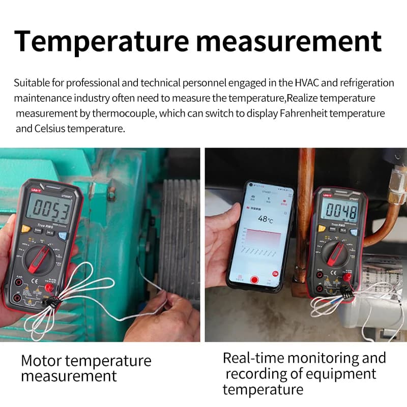 UNI-T UT60S UT60BT Smart Digital Multimeter | True RMS, Proving Unit | 1000V AC/DC Voltmeter - Thumbnail 4