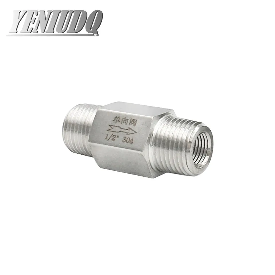 304 SS Double Check Valve | Hexagonal Liquid/Gas | 1/8" - 3/4" Male Thread - Thumbnail 2