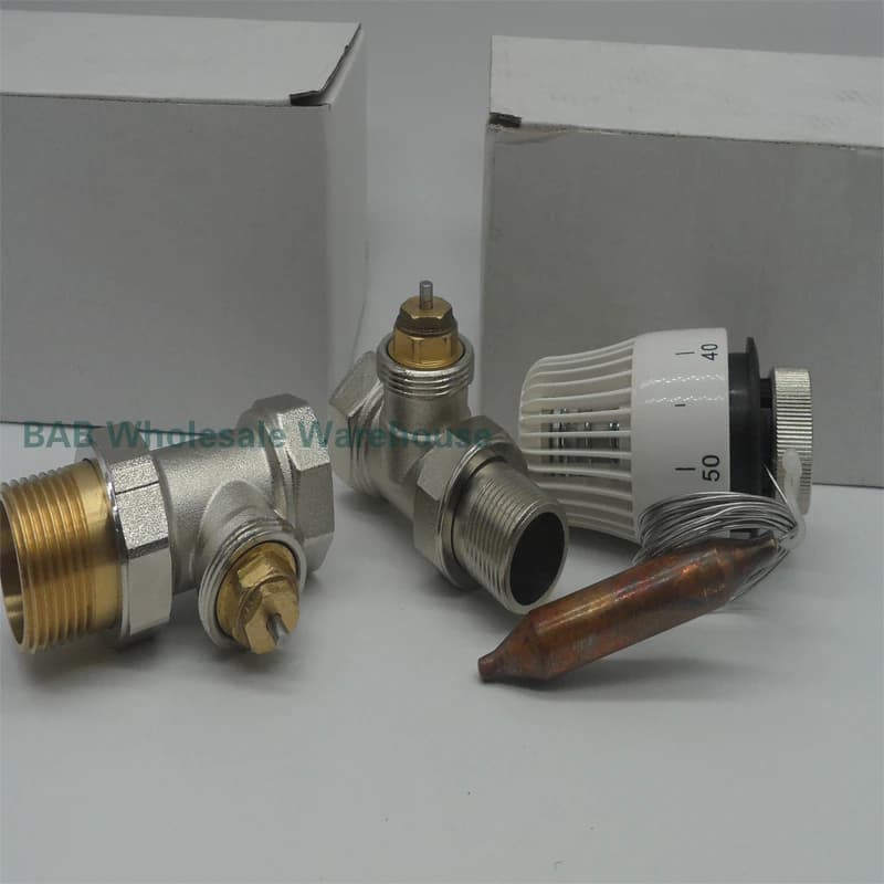 Brass Thermostatic Valve for Radiator | Straight 2-Way | 30-70°C Energy Saving - Thumbnail 6