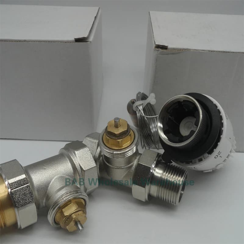Brass Thermostatic Valve for Radiator | Straight 2-Way | 30-70°C Energy Saving - Thumbnail 5