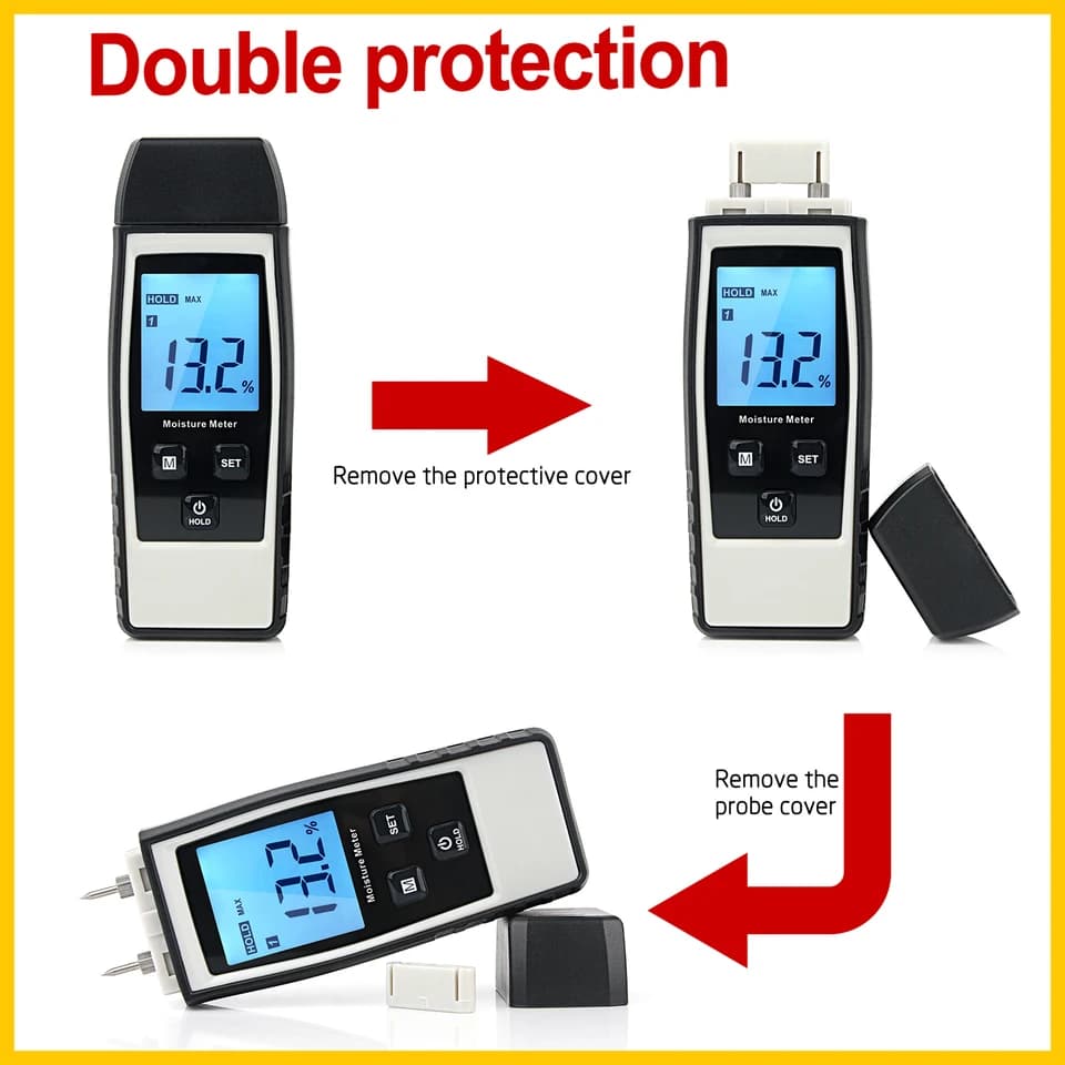 Moisture Meter RZ660 | Digital Wood Tester | 0-80% Range - Thumbnail 4