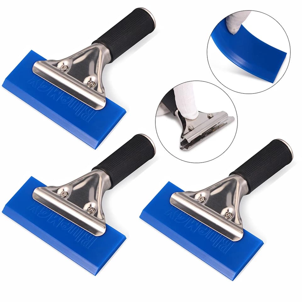 Window Squeegee | BlueMax Rubber Blades | Glass Cleaning & Film Wrapping - Thumbnail 2