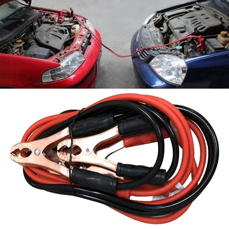 Cables for Car Battery | 500A Heavy-Duty Booster | 3M Alligator Clamp - Thumbnail 2