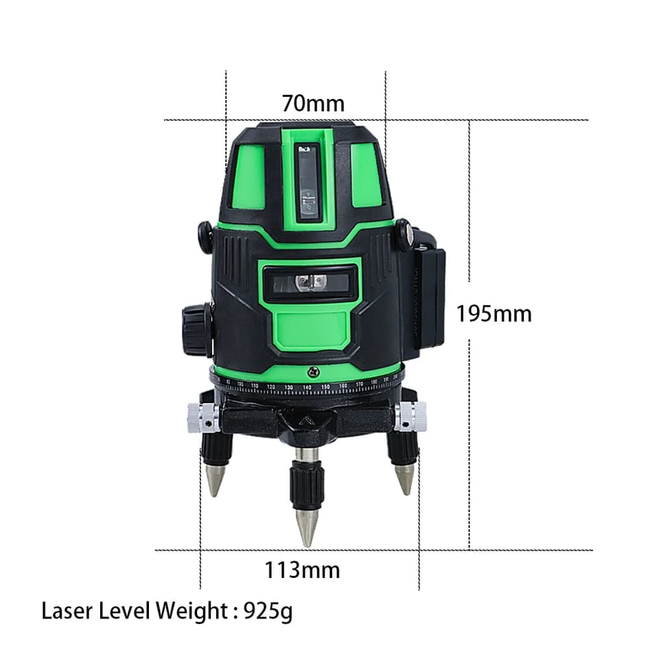 360° Green Laser Level | 5/3/2 Line Self-Levelling | Horizontal & Vertical - Thumbnail 3