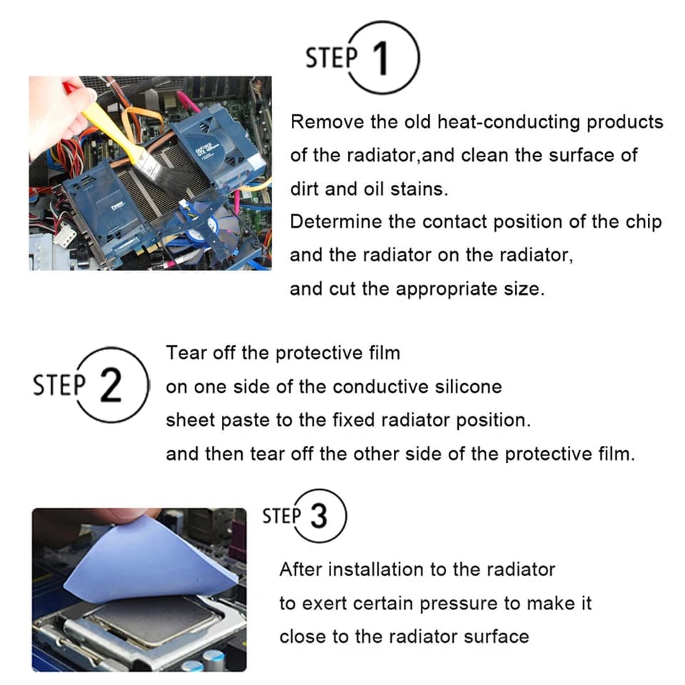 Thermal Base Layer Pads | 100x100mm Mixed Thickness | Cooling Conductive Silicone - Thumbnail 6