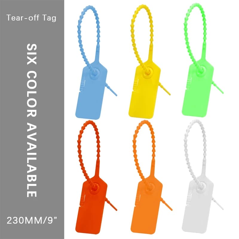 Fire Extinguisher Sign Seals | Custom 230mm Security Tags | Beaded Plastic Disposable - Thumbnail 4