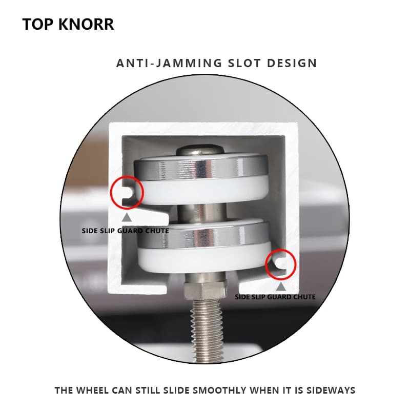 Hanging Garment Rail Pulley | Folding Door Sliding Track Guide | Industrial Use - Thumbnail 4