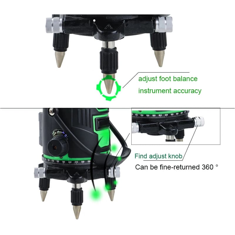 360° Green Laser Level | 5/3/2 Line Self-Levelling | Horizontal & Vertical - Thumbnail 8