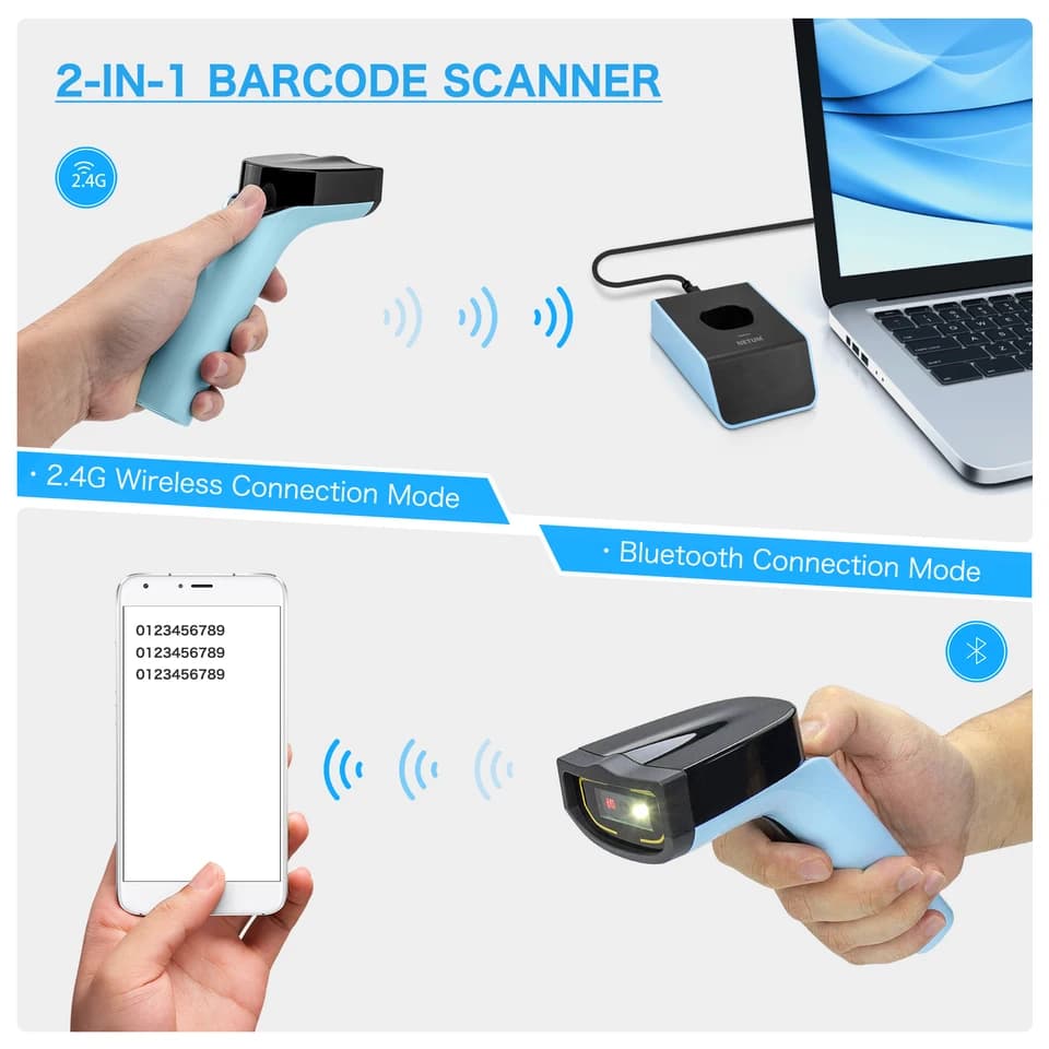2D Barcode Scanner DS7500 | Automatic Wireless QR Reader | POS DataMatrix & PDF417 - Thumbnail 5
