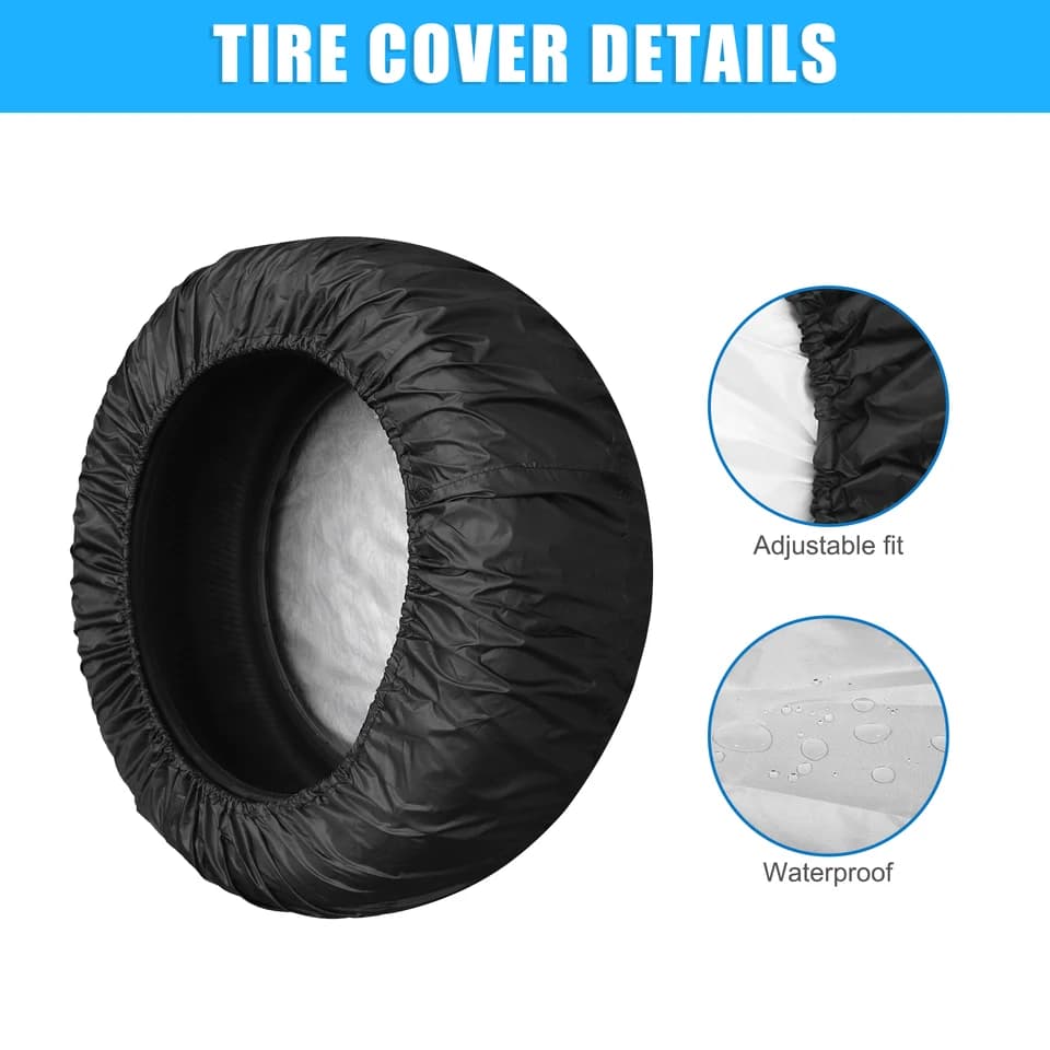 Spacers Protective Cover | 190T Polyester | Fits 14-17 Inch Tires - Thumbnail 4