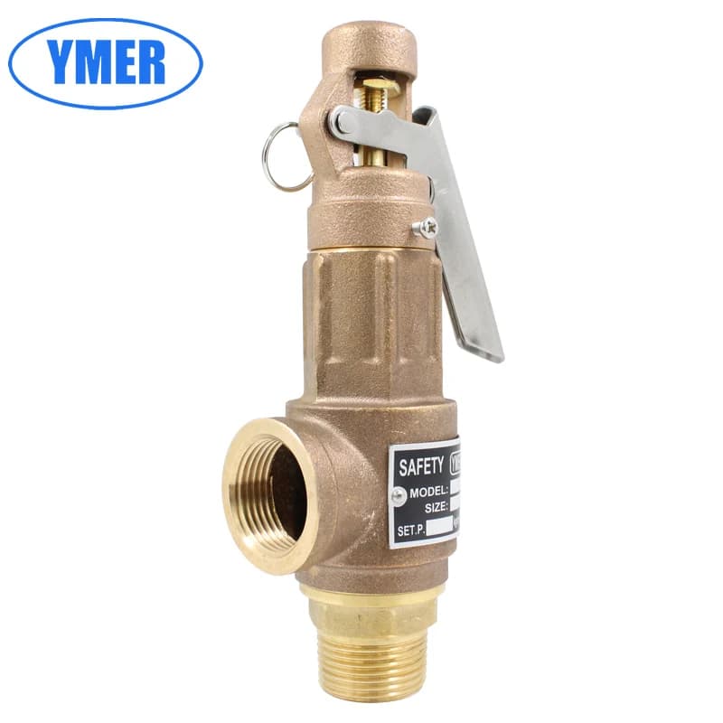 Brass Safety Valve DN15 DN20 | Adjustable Pressure Relief | Steam Boiler Lockshield Valve Key - Thumbnail 5