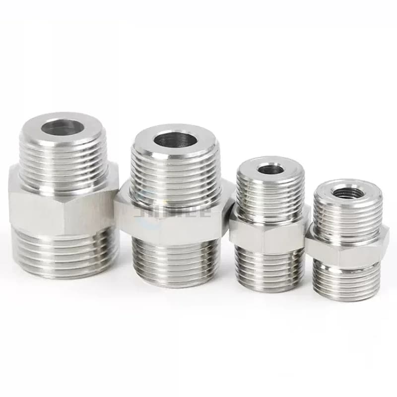 Flexible Pan Connector | 304 Stainless Hex Nipple | Water Oil Air Adapter - Thumbnail 4