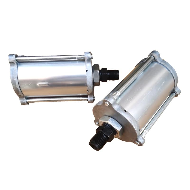 Industrial-grade 20T to 50T Pneumatic Jack Booster Pump, a vertical hydraulic shop tool for heavy-duty lifting and pressing.