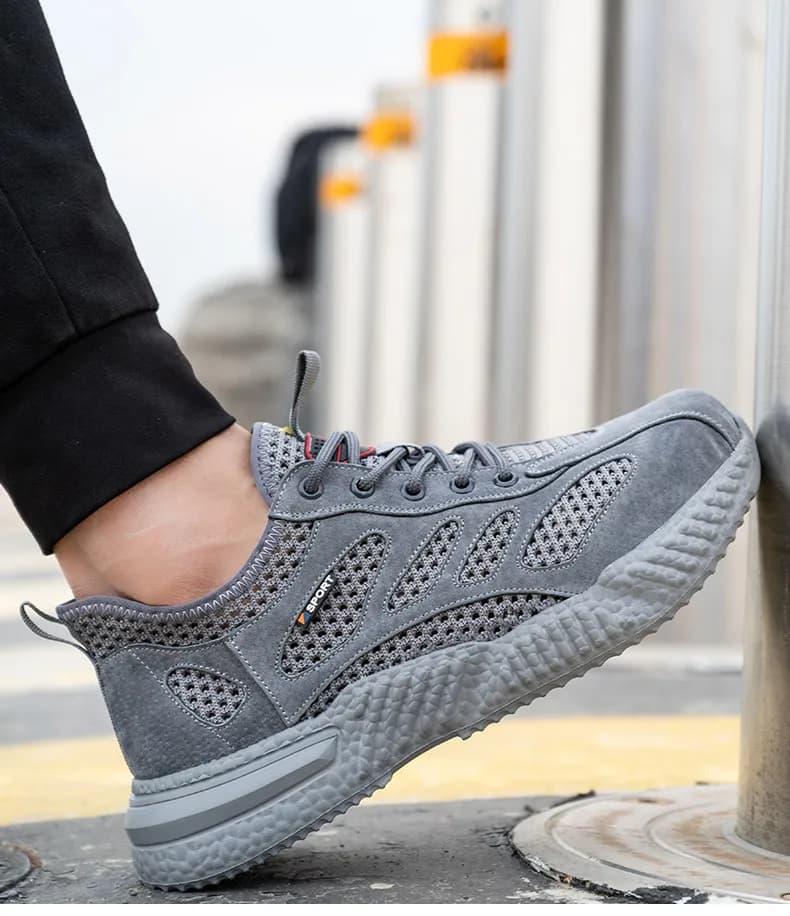Work Summer Shoes | Steel Toe Lightweight Safety | Breathable Mesh Trainers - Thumbnail 4