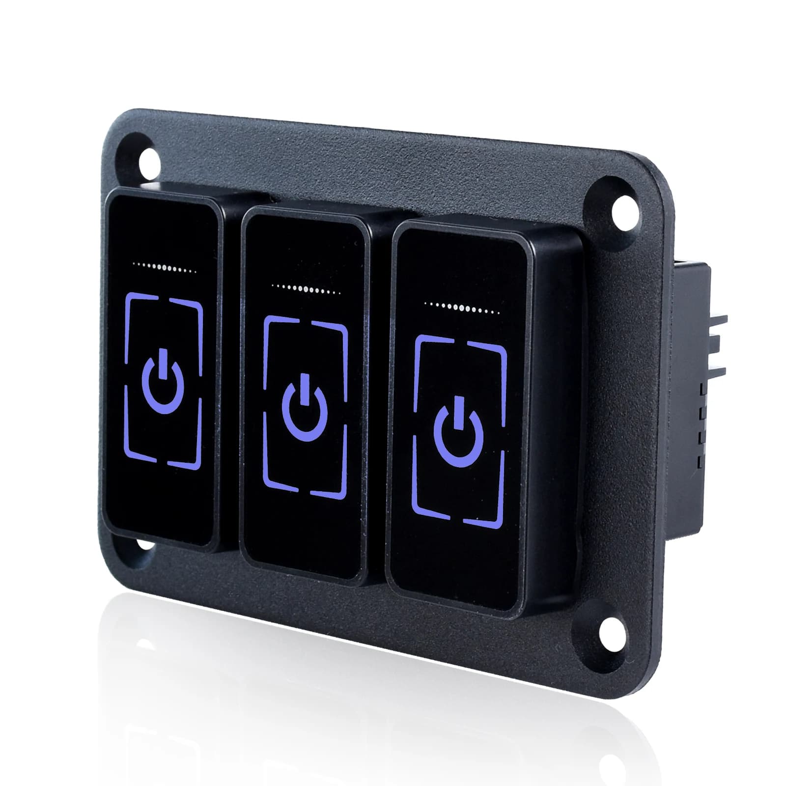 Marine-Grade Switch Panel | 12V/24V Touchscreen Control with USB Charger & Voltmeter