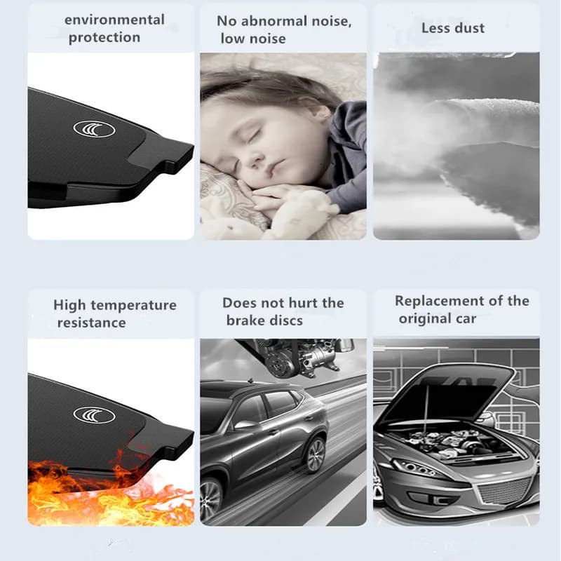 Ceramic Brake Pads | Low-Dust Formula | Front & Rear Replacement Set - Thumbnail 5