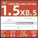 1.5x8.5xD3.175x38