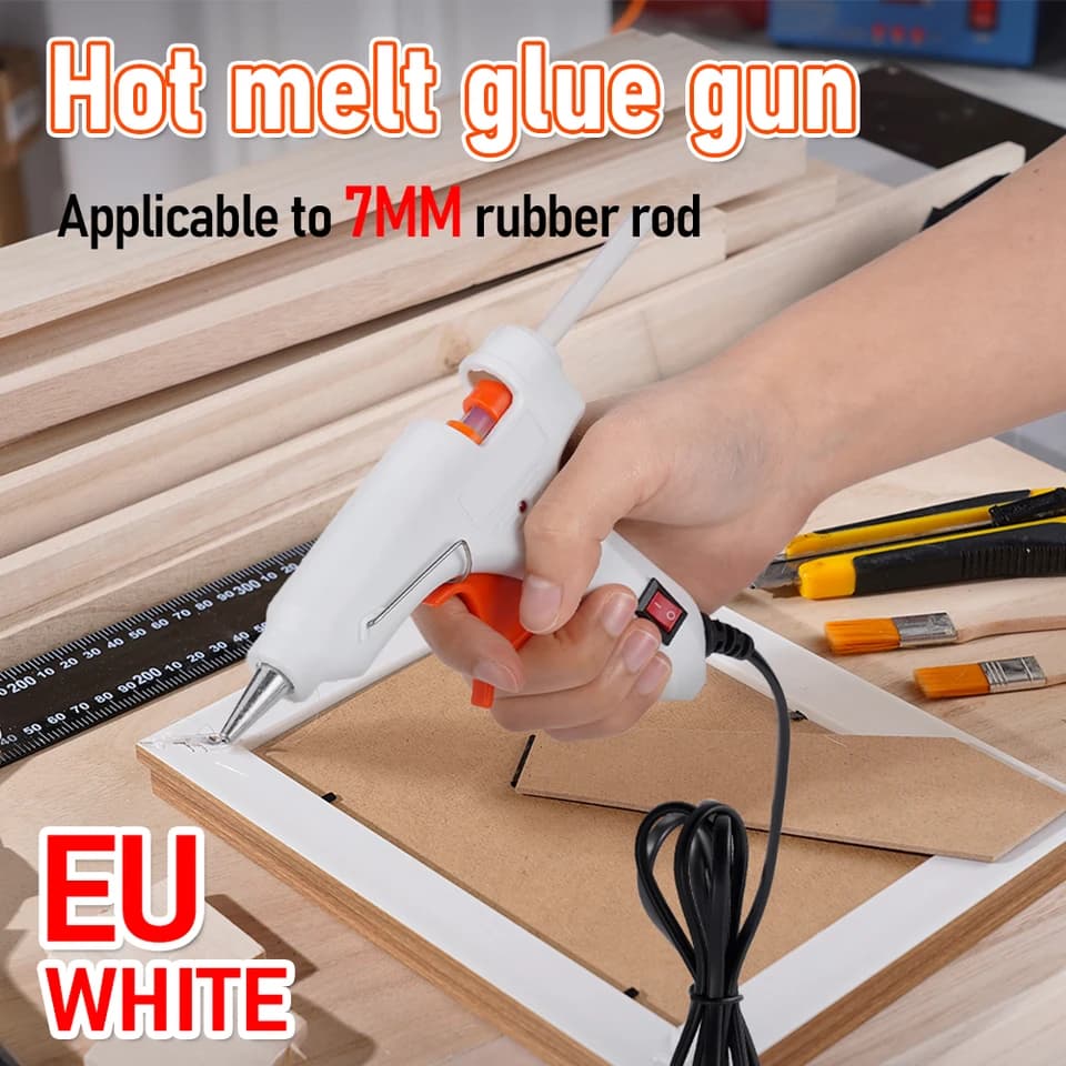 90W Hot Melt Glue Gun | 7mm Sticks, On/Off Switch | Industrial Repair Tool - Thumbnail 3