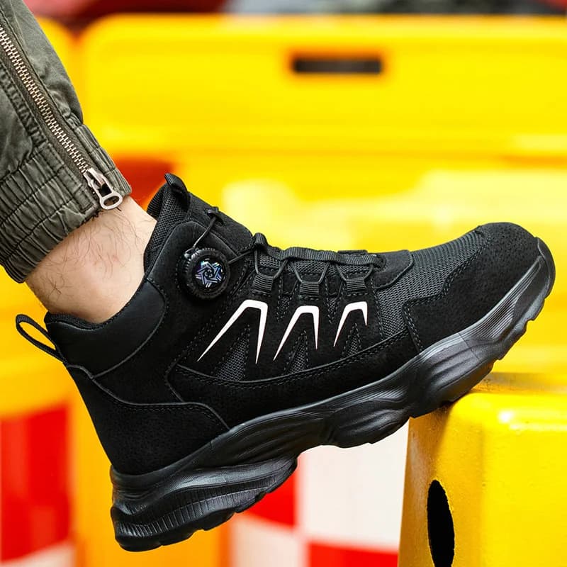 Rotating Button Steel Toe Cap Safety Boots | Anti-Smash & Anti-Piercing | Lightweight Workwear - Thumbnail 5