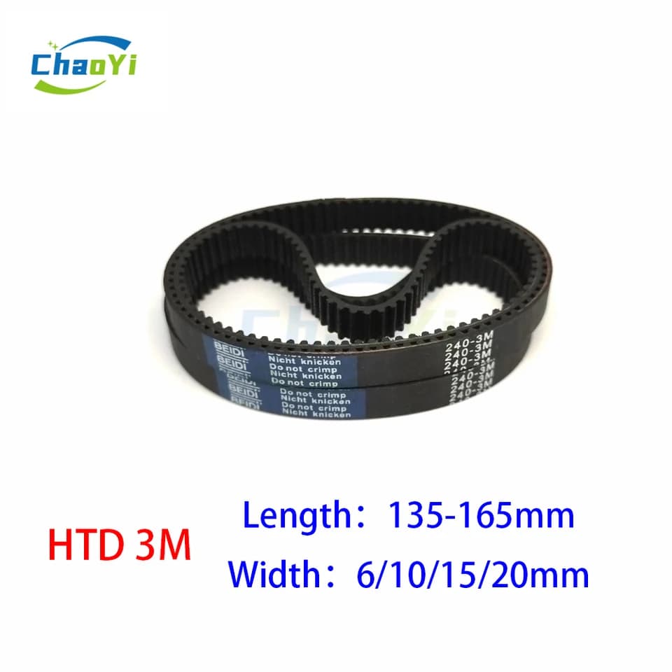 HTD 3M Timing Belt | Closed Loop Rubber | 135-165mm Length - Thumbnail 7