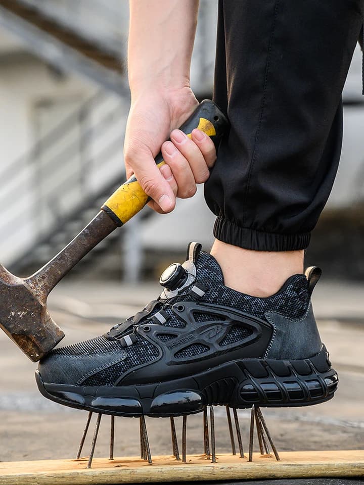 Safety Toe Wellington Boots | Steel Toe & Rotation Button | Indestructible Work Sneakers - Thumbnail 3