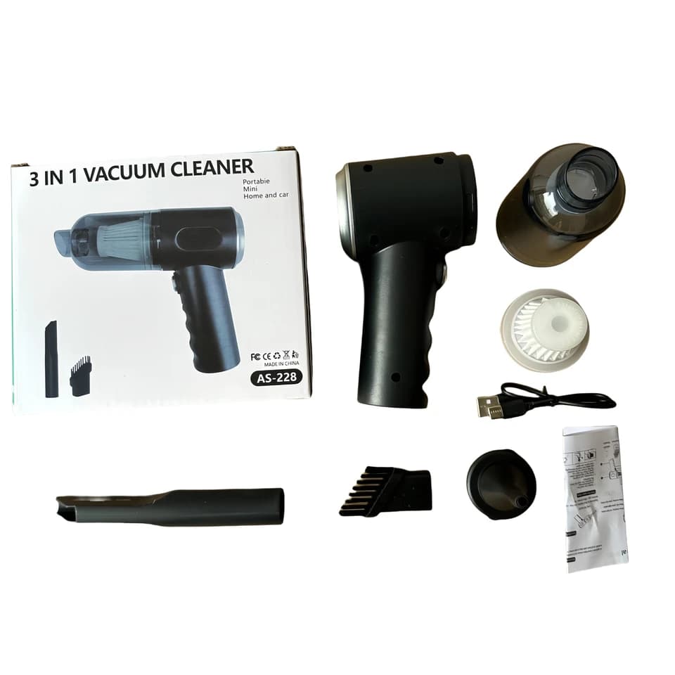 Mini Handheld Car Vacuum Cleaner | Cordless, High Power | Dual Suction & Blower - Thumbnail 4