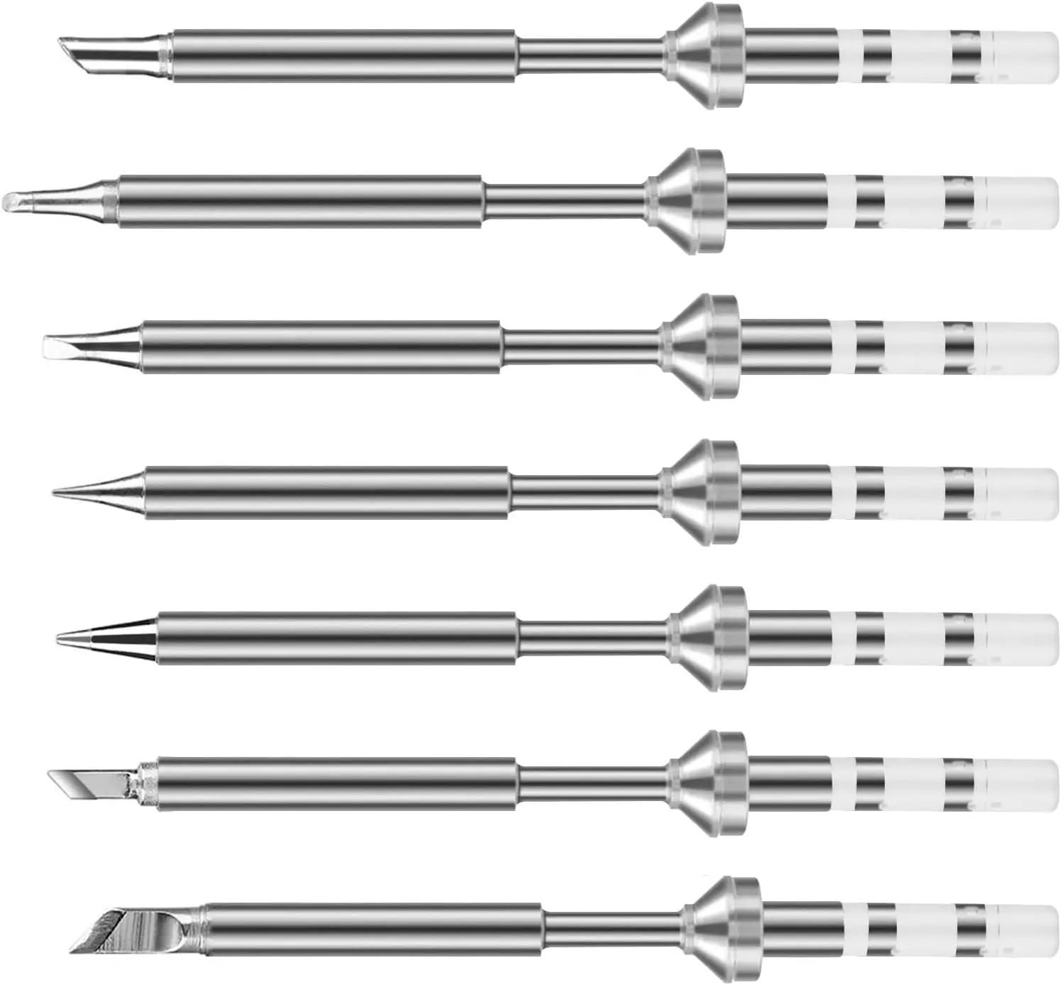 Soldering Iron Tips | Replacement Set for TS100 TS101 Pinecil | TS-B2, TS-I, TS-BC2, TS-D24, TS-K, TS-KU, TS-C4