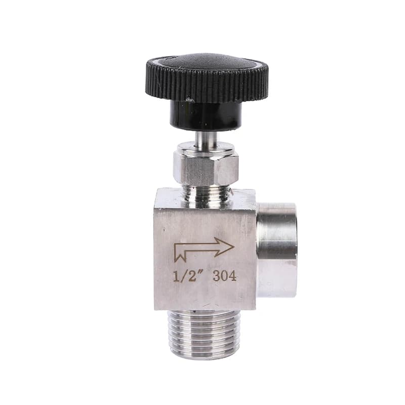 304 SS Elbow Male Female Needle Valve | 90° Flow Control | Water, Gas, Oil - Thumbnail 5