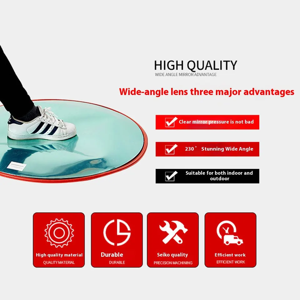 30cm Outdoor Safety Mirror | Weatherproof Acrylic | Driveway & Traffic Use - Thumbnail 4