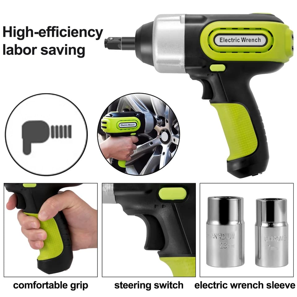 5T Hydraulic Scissor Car Jack Kit | 12V Electric & Impact Wrench | 13.5-36cm Lift - Thumbnail 4