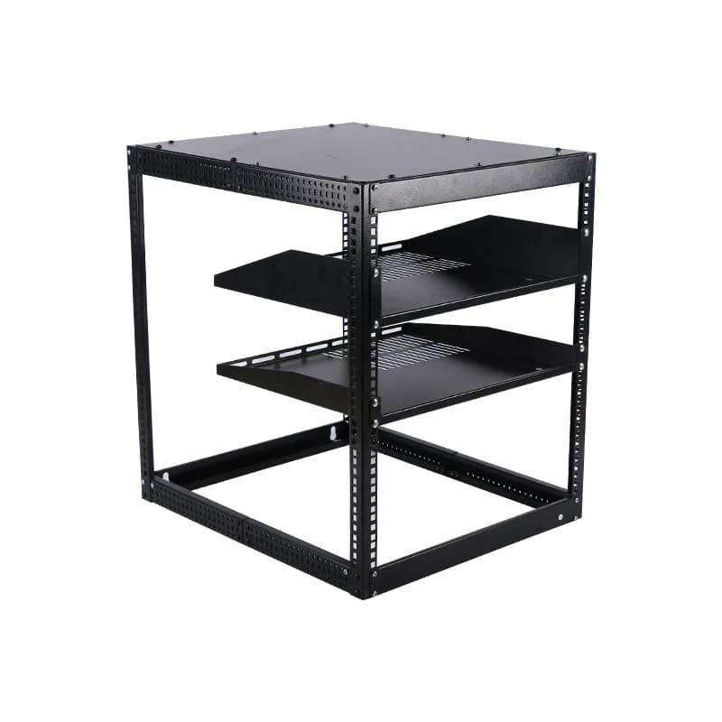19 12U Server Rack | Open Frame Network Cabinet for Audio & IT Equipment