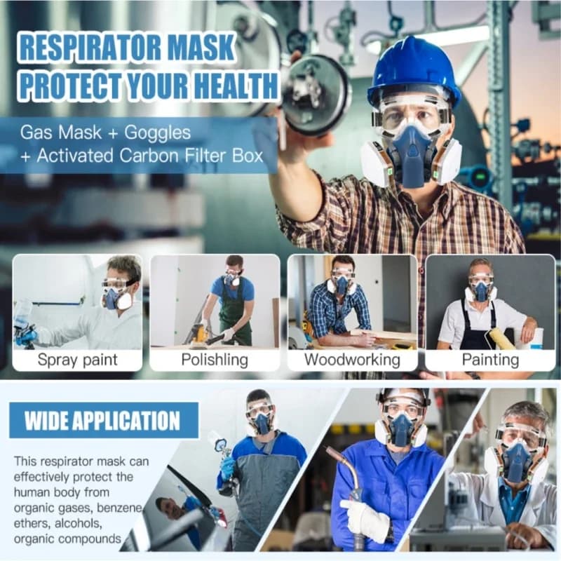 7502 Respirator Dust Mask | Half Face Chemical Gas Mask | 501 5N11 6001CN Filters - Thumbnail 5