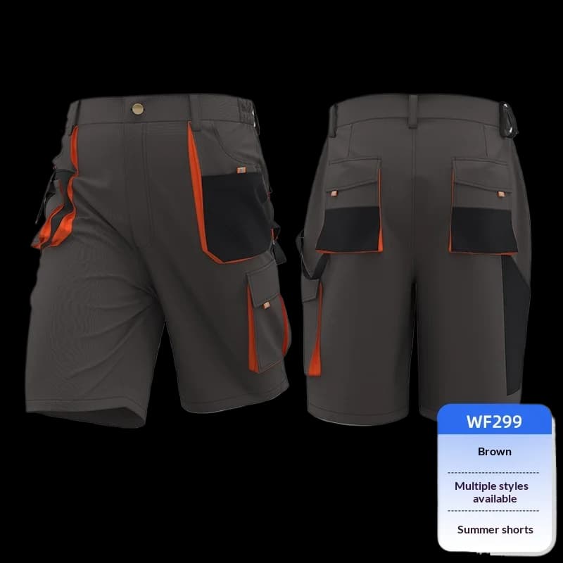 Men's Work Shorts | Multi-Pocket Cargo | Durable Summer Wear - Thumbnail 4