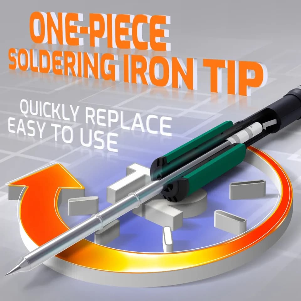 Silverflo T12 Heat Gun Soldering Station | 2-in-1 Rework & Welding | For SMD Tools - Thumbnail 3
