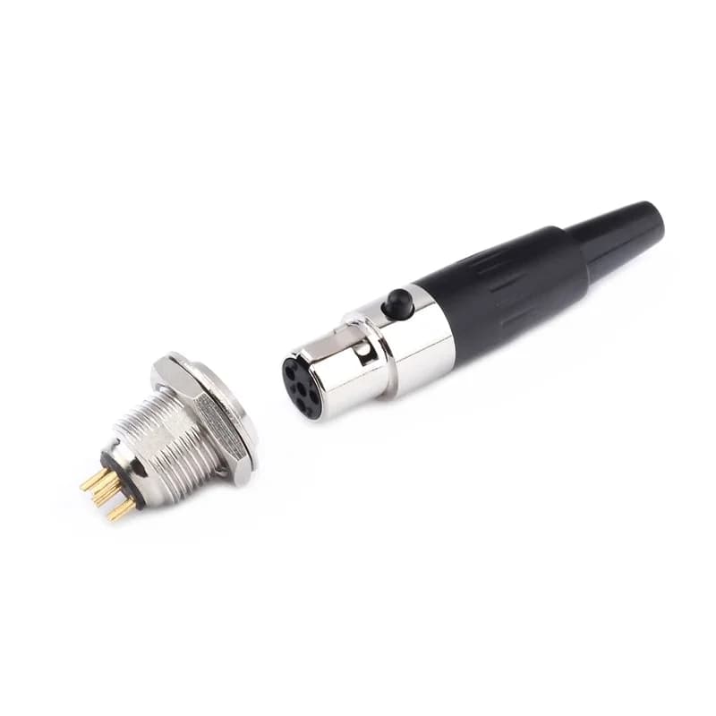 3/4/5/6pin Mini XLR aviation connector female plug male socket, zinc alloy and copper pins for MIC microphone audio video connecting, not a spark plug socket.