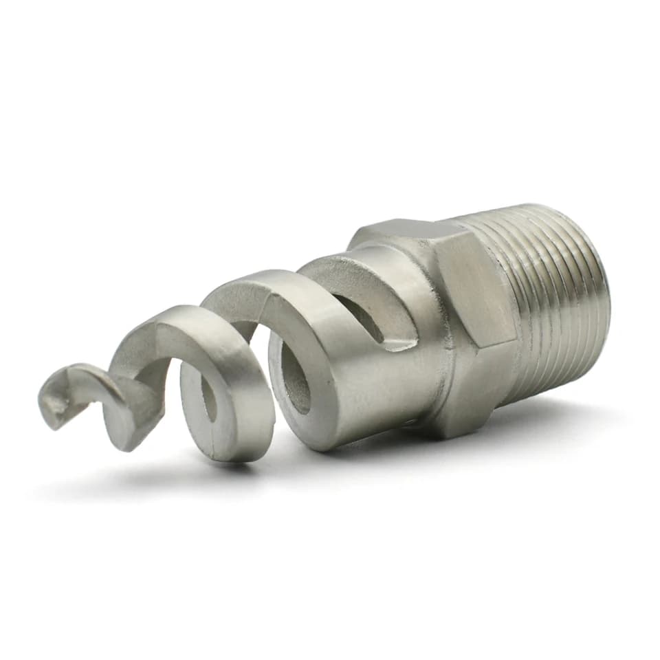Stainless 304 Steel Spiral Cone Atomising Nozzle | Male Thread 1/4" - 1" | Cooling Tower Sprinkler - Thumbnail 4