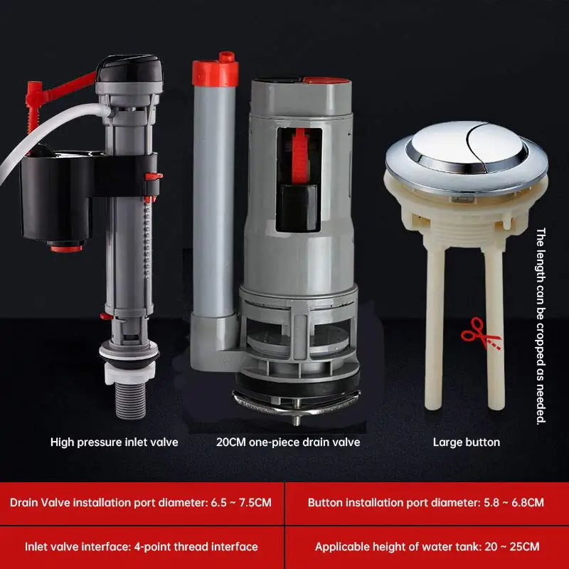 Flush Valve Repair Kit | Adjustable Dual Flush Cistern Fitting | Push Button - Thumbnail 3