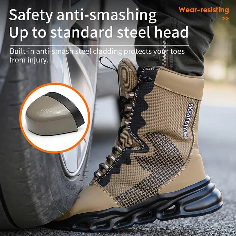Men's Steel Toe Cap Boots | Anti-Smashing Workwear | Military Grade Safety - Thumbnail 5