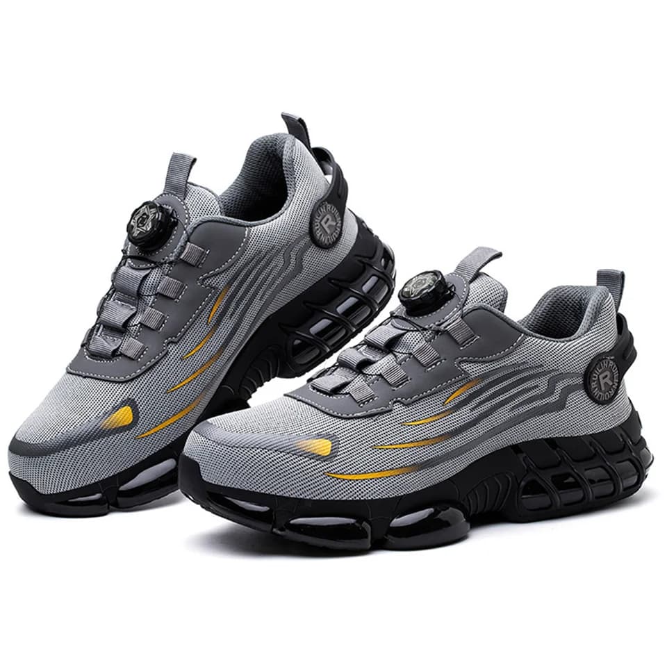 Steel Toe Cap Safety Boots | Slip Resistant Work Shoes | Men's Tough Sneaker - Thumbnail 2